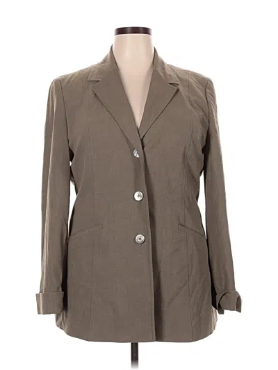 Pre-owned Jjill Blazer Jacket In Brown