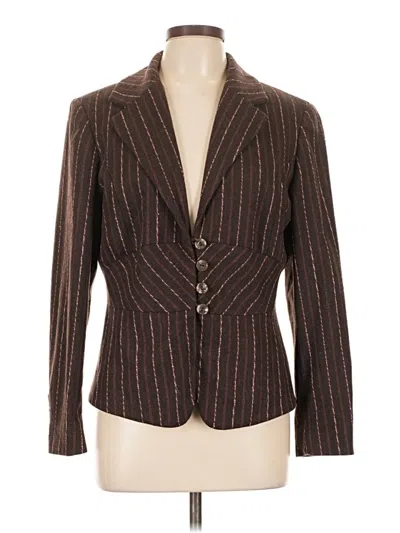 Pre-owned Jjill Blazer Jacket In Brown