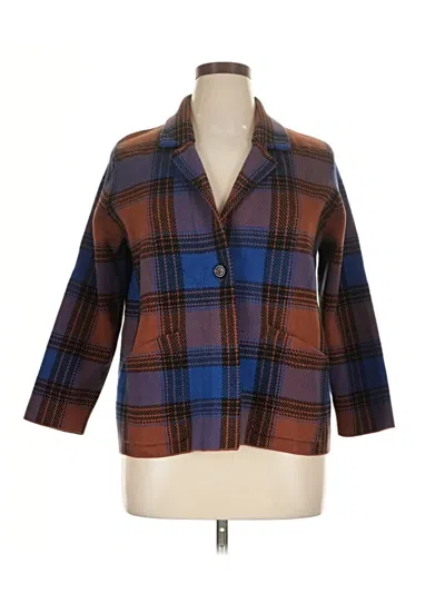 Pre-owned Jjill Blazer Jacket In Brown