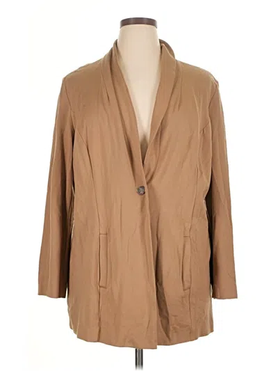 Pre-owned Jjill Blazer Jacket In Brown