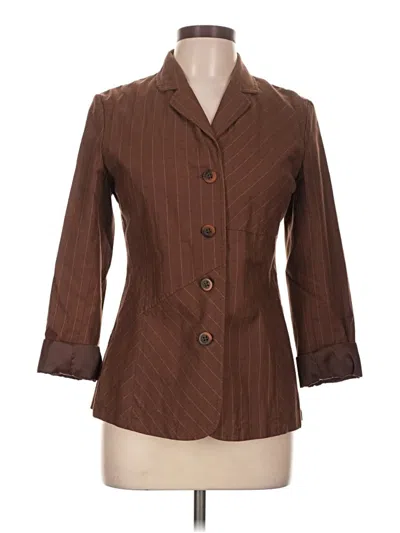Pre-owned Jjill Blazer Jacket In Brown