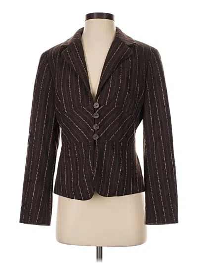 Pre-owned Jjill Blazer Jacket In Brown