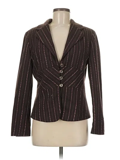 Pre-owned Jjill Blazer Jacket In Brown