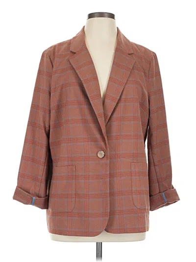 Pre-owned Jjill Blazer Jacket In Brown