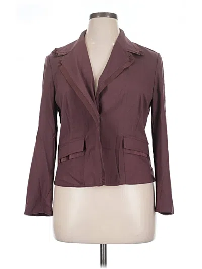 Pre-owned Jjill Blazer Jacket In Burgundy