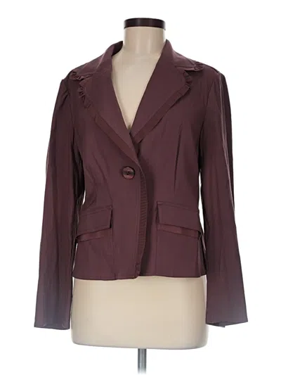 Pre-owned Jjill Blazer Jacket In Burgundy