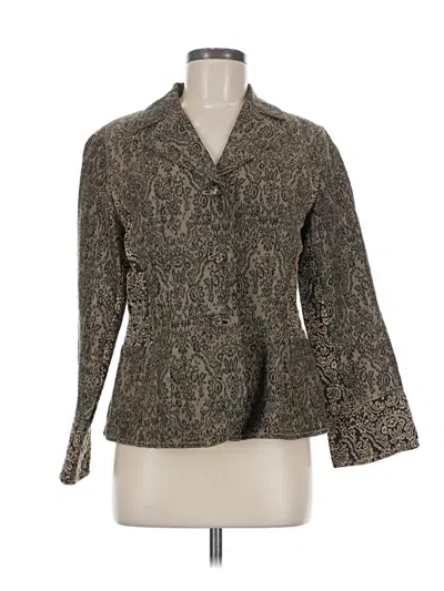 Pre-owned Jjill Blazer Jacket In Gold