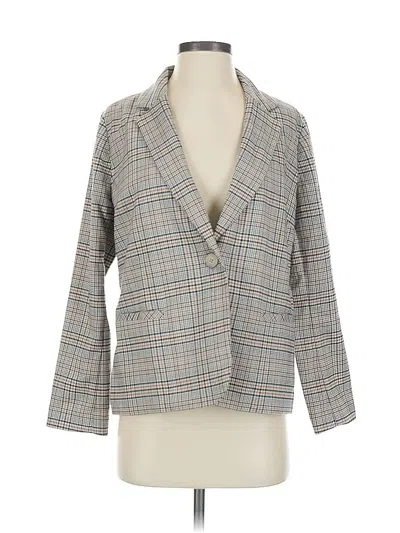 Pre-owned Jjill Blazer Jacket In Gray