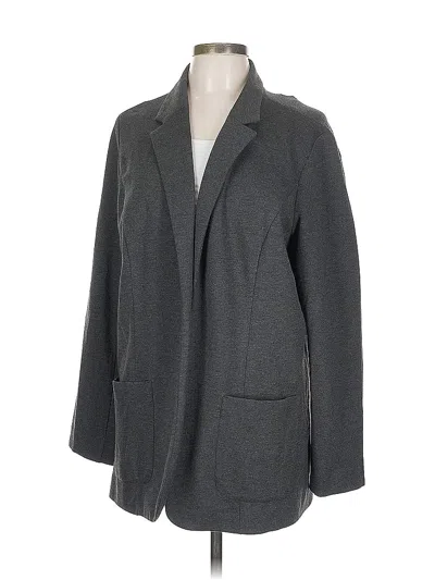 Pre-owned Jjill Blazer Jacket In Gray