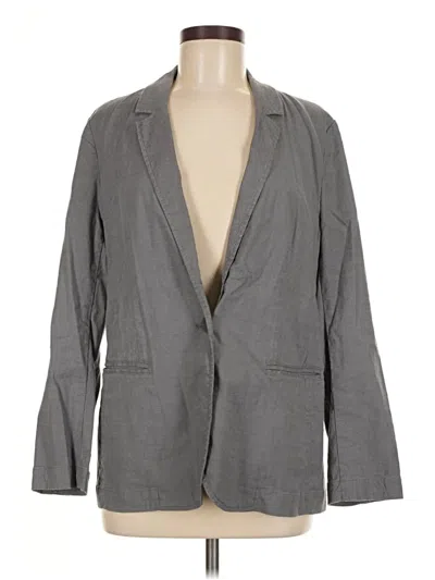 Pre-owned Jjill Blazer Jacket In Gray