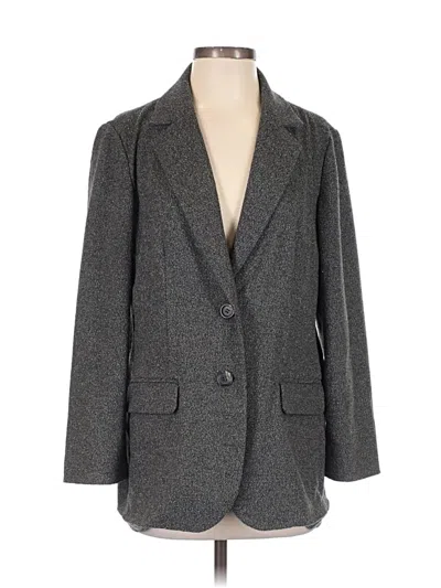 Pre-owned Jjill Blazer Jacket In Gray