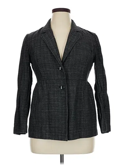 Pre-owned Jjill Blazer Jacket In Gray