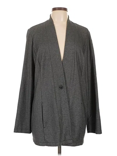 Pre-owned Jjill Blazer Jacket In Gray