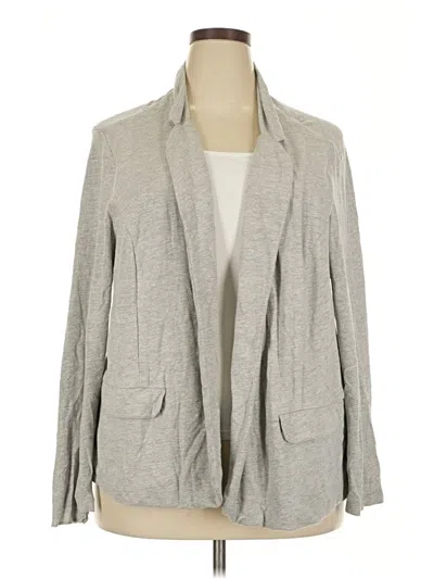 Pre-owned Jjill Blazer Jacket In Gray