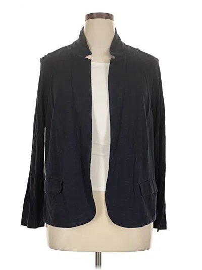Pre-owned Jjill Blazer Jacket In Gray