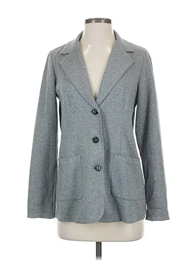 Pre-owned Jjill Blazer Jacket In Gray