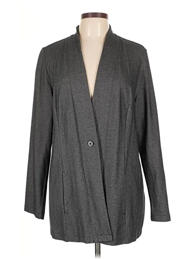 Pre-owned Jjill Blazer Jacket In Gray