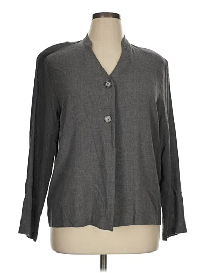 Pre-owned Jjill Blazer Jacket In Gray