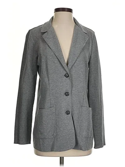 Pre-owned Jjill Blazer Jacket In Gray