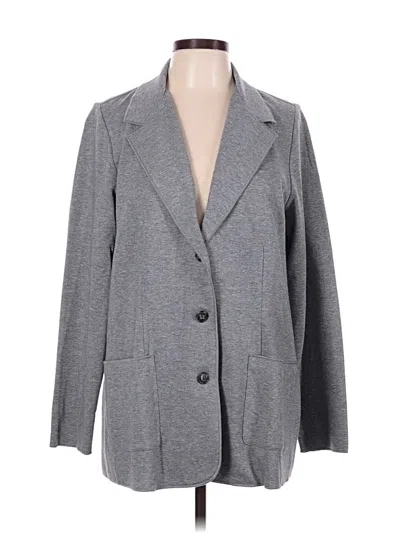 Pre-owned Jjill Blazer Jacket In Gray