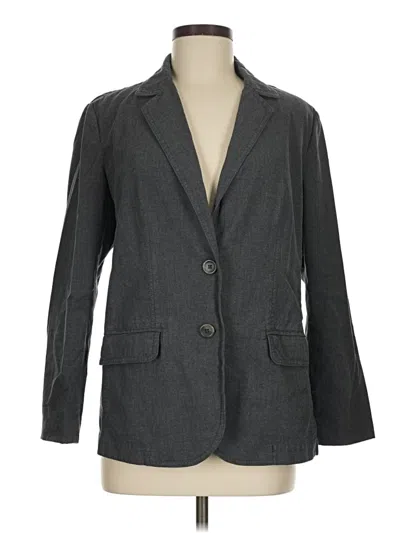 Pre-owned Jjill Blazer Jacket In Gray