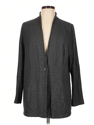 Pre-owned Jjill Blazer Jacket In Gray