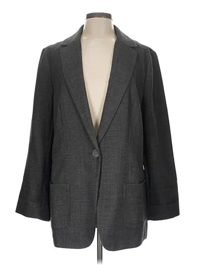 Pre-owned Jjill Blazer Jacket In Gray