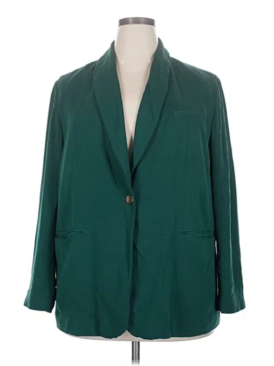 Pre-owned Jjill Blazer Jacket In Green