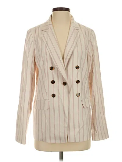 Pre-owned Jjill Blazer Jacket In Ivory