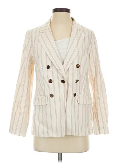 Pre-owned Jjill Blazer Jacket In Ivory
