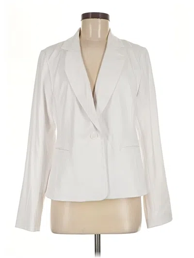 Pre-owned Jjill Blazer Jacket In Ivory