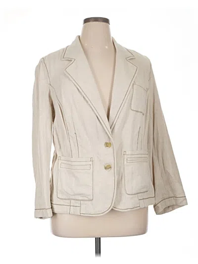 Pre-owned Jjill Blazer Jacket In Ivory