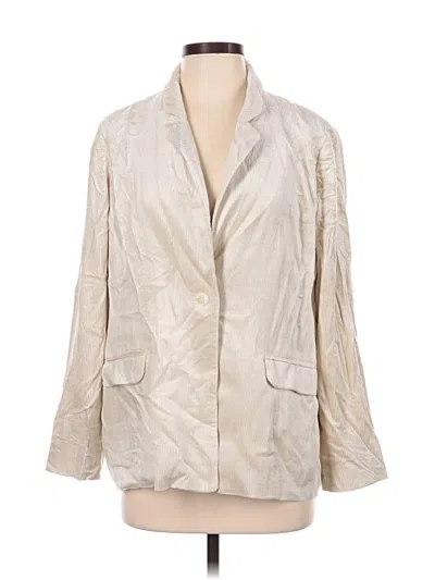 Pre-owned Jjill Blazer Jacket In Ivory