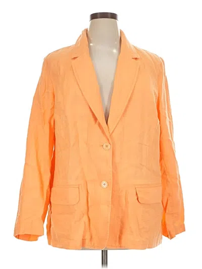 Pre-owned Jjill Blazer Jacket In Orange