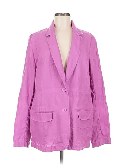 Pre-owned Jjill Blazer Jacket In Purple