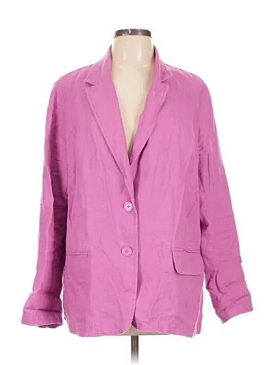 Pre-owned Jjill Blazer Jacket In Purple