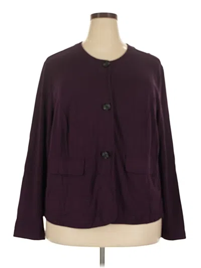 Pre-owned Jjill Blazer Jacket In Purple