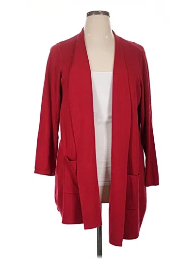 Pre-owned Jjill Blazer Jacket In Red