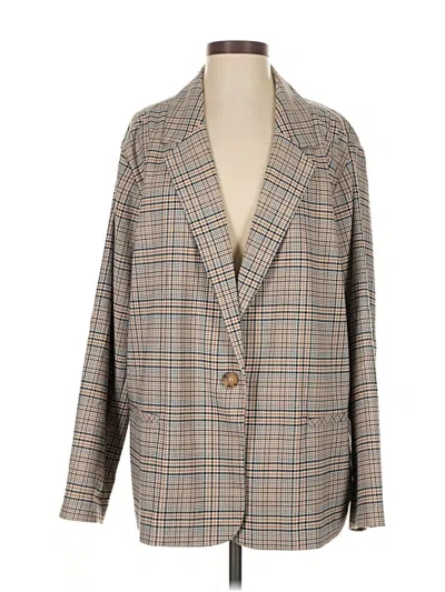 Pre-owned Jjill Blazer Jacket In Tan