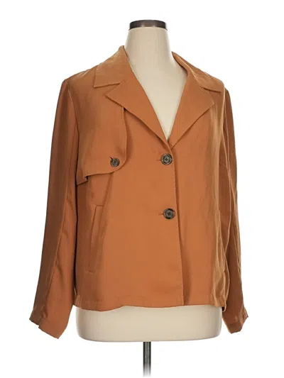 Pre-owned Jjill Blazer Jacket In Tan