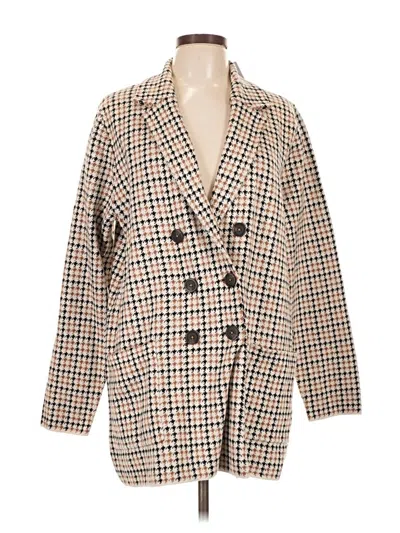 Pre-owned Jjill Blazer Jacket In Tan