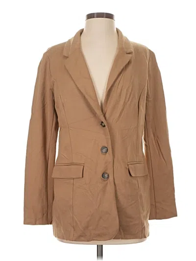 Pre-owned Jjill Blazer Jacket In Tan