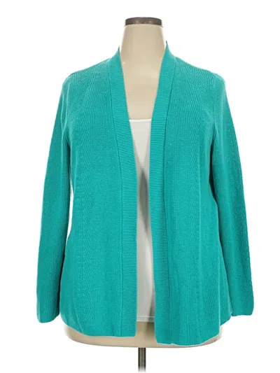 Pre-owned Jjill Blazer Jacket In Teal