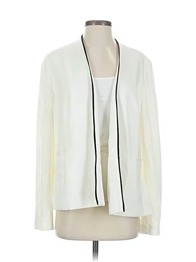 Pre-owned Jjill Blazer Jacket In White