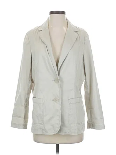 Pre-owned Jjill Blazer Jacket In White