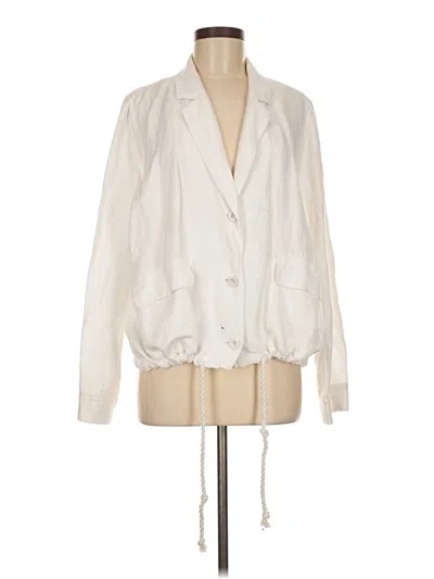 Pre-owned Jjill Blazer Jacket In White
