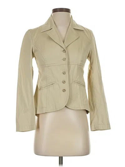 Pre-owned Jjill Blazer Jacket In White