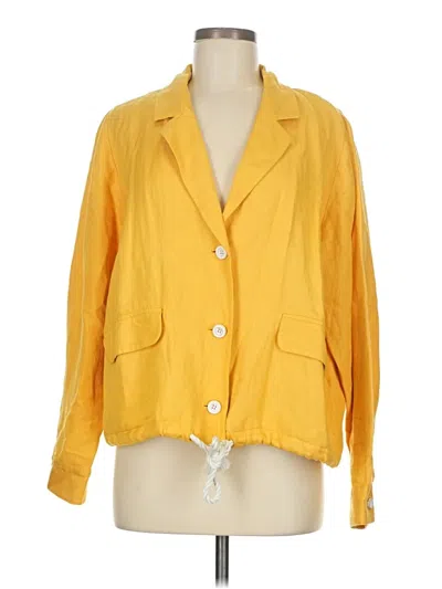 Pre-owned Jjill Blazer Jacket In Yellow