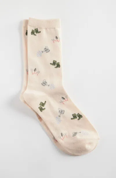 Jjill J.jill Blooming Garden Crew Socks In Blush Multi
