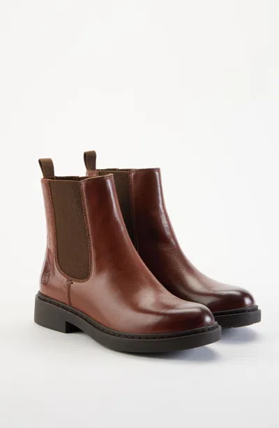Jjill Born Britte Booties In Brown Leather